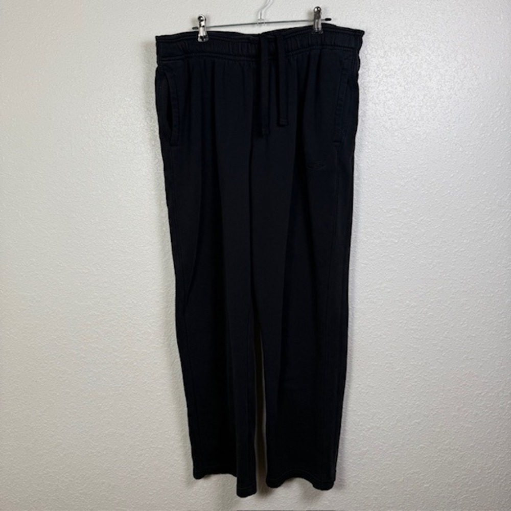 Champion Sportswear Club Fleece Sweatpants Straight‎ Leg Drawstring Black Large